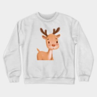 Cute Raindeer Drawing Crewneck Sweatshirt